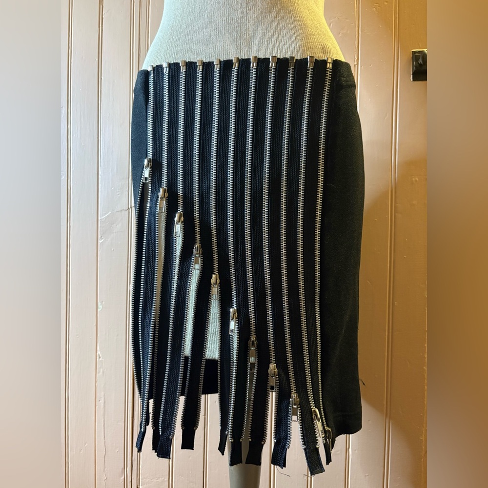 Malibu New York Multi-Zipper Statement Skirt